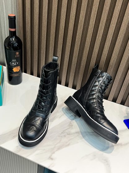 Chanel Paris catwalk latest black comfortable boots - Image 2