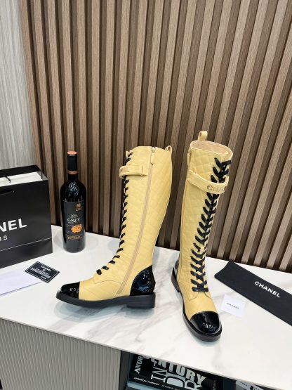 Chanel apricot-colored super comfortable mid-length boots - Image 2