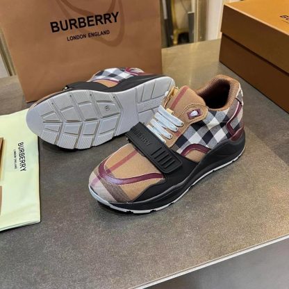 Burberry Vintage Check Thick-Soled Sneakers - Image 3