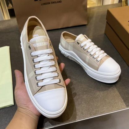 Burberry Vintage Check Cotton Sneakers - Image 3