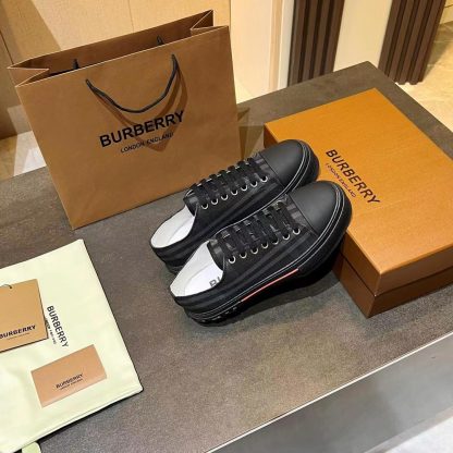 Burberry Vintage Check Cotton Sneakers - Image 3
