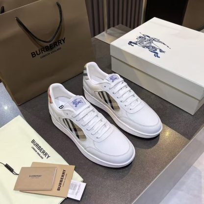 Burberry check pattern stretch nylon sneakers - Image 2