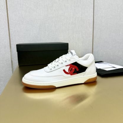 Chanel white and red mix and match versatile casual sneakers - Image 2