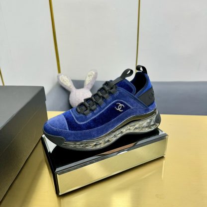Chanel classic dark blue mix and match fashion casual dad shoes for men and women - Image 2