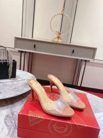 Christian Louboutin Film Diamond Peep-Toe High Heels