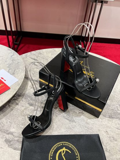 ChristianLouboutin block heel sandals high heels - Image 2