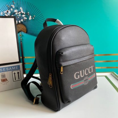 Gucci Elegant Printed Black Quality Backpack - Image 2