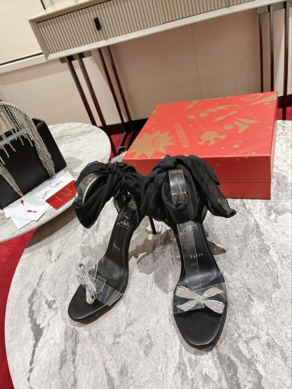 ChristianLouboutin Butterfly Diamond Buckle High Heels - Image 2