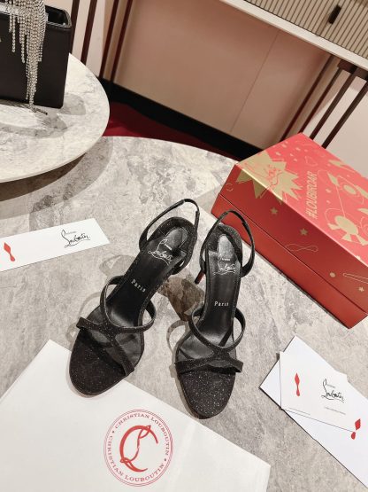ChristianLouboutin cross strap sandals high heels - Image 2