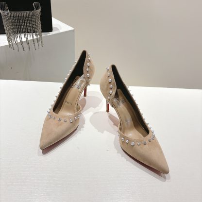 Christian Louboutin classic ANGALINA red sole high heels - Image 2