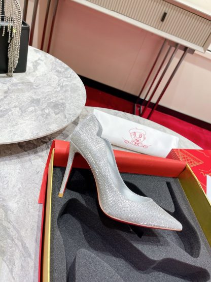 Christian Louboutin refined glitter high heels - Image 2