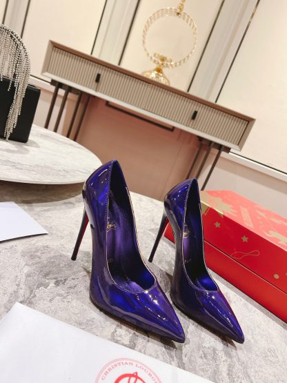 Christian Louboutin mirrored purple high heels - Image 2
