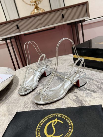Christian Louboutin Chain Diamond Dream Crystal High Heels - Image 2