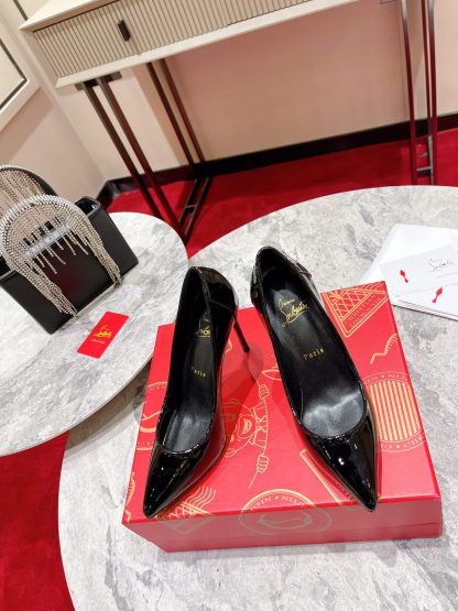 ChristianLouboutin patent leather CL buckle exquisite high heels - Image 2