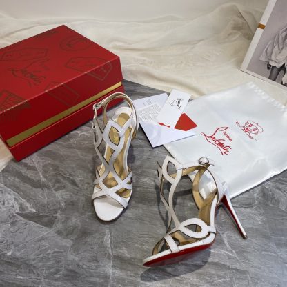 ChristianLouboutin patent leather glossy sandals high heels - Image 2
