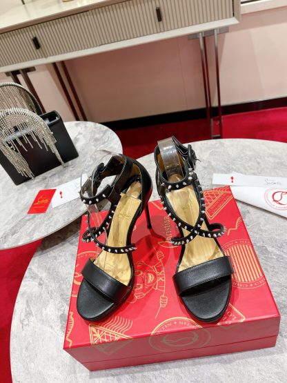 Christian Louboutin Elegant Studded High Heels - Image 2