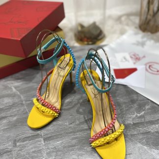 Christian Louboutin fashion pointed studded sandals high heels