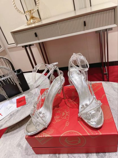 Christian Louboutin crystal chain high-heeled sandals - Image 2