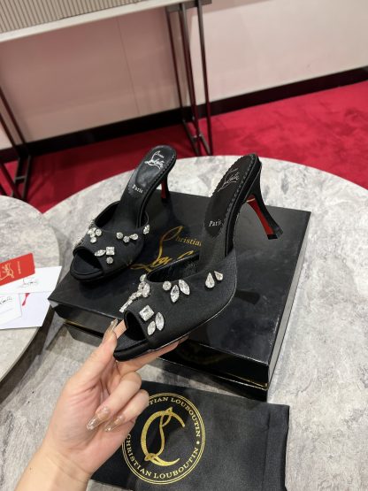 Christian Louboutin Crystal Rhinestone Sandals High Heels - Image 2