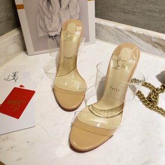 Christian Louboutin transparent strap high-heeled sandals