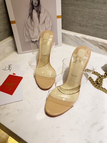Christian Louboutin transparent strap high-heeled sandals