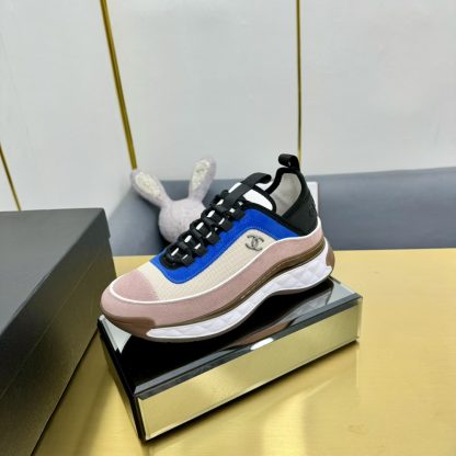 Chanel men's and women's couple's classic blue and pink mix and match fashionable casual dad shoes - Image 2