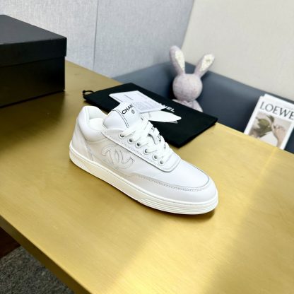 Chanel White Classic Design Casual Sneakers - Image 2