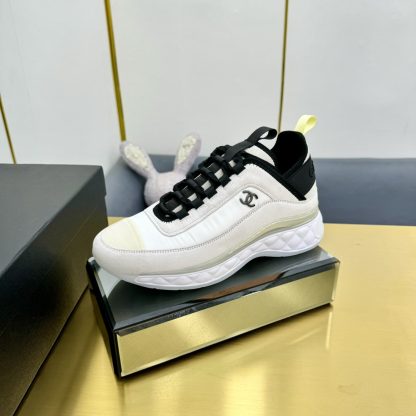 Chanel classic beige and black mix and match fashion casual dad shoes for men and women - Image 2
