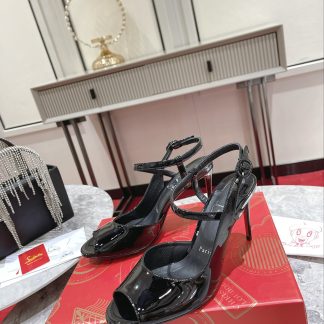 ChristianLouboutin fish mouth side strap sandals high heels