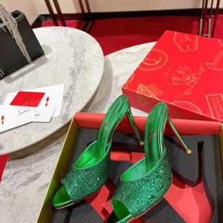 ChristianLouboutin fish mouth diamond sandals high heels