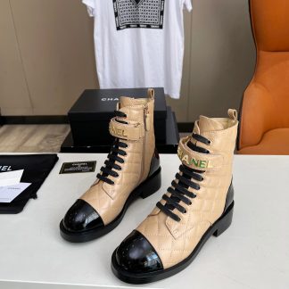 Chanel apricot leather boots worth putting away in the closet for autumn and winter
