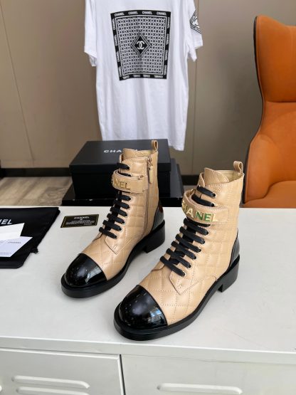 Chanel apricot leather boots worth putting away in the closet for autumn and winter