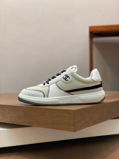 Chanel autumn and winter new beige fashionable cowhide breathable sneakers - Image 2