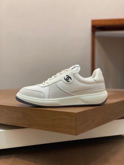 Chanel autumn and winter new white gray fashionable cowhide breathable sneakers - Image 2