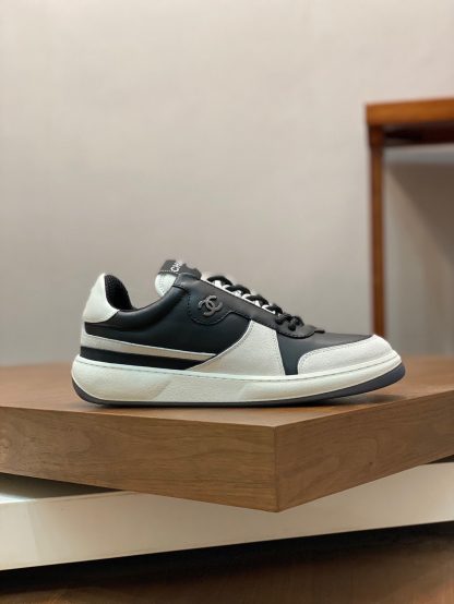 Chanel autumn and winter new gray and black fashionable cowhide breathable sneakers - Image 2