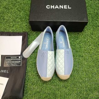 Chanel's new spring sunshine blue and white fisherman shoes
