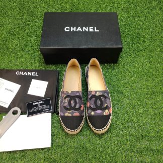 Chanel popular leather black apricot casual shoes