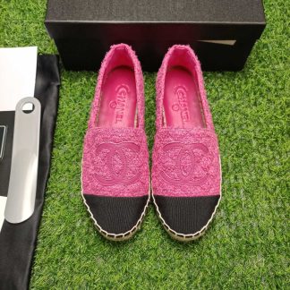 Chanel early spring sunshine pink black new fisherman shoes