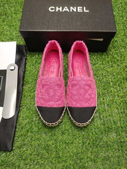Chanel early spring sunshine pink black new fisherman shoes