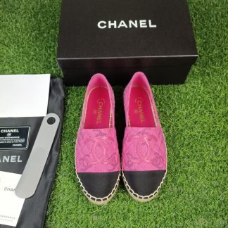 Chanel early spring sunshine black and pink new fisherman shoes