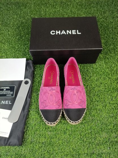 Chanel early spring sunshine black and pink new fisherman shoes