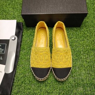 Chanel early spring sunshine yellow and black new fisherman shoes