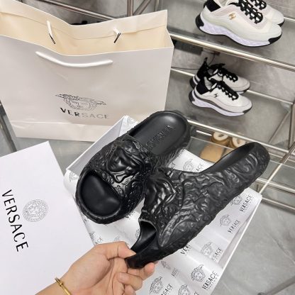 VERSACE Classic Black Fashion Slippers - Image 2