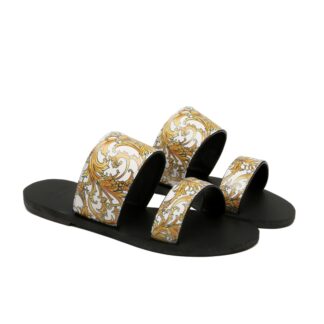 VERSACE flat printed sandals