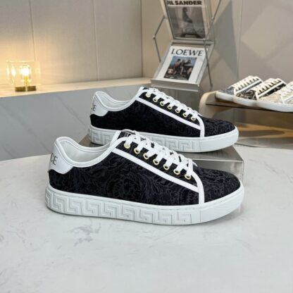 VERSACE new versatile canvas jacquard pattern casual men's shoes - Image 2