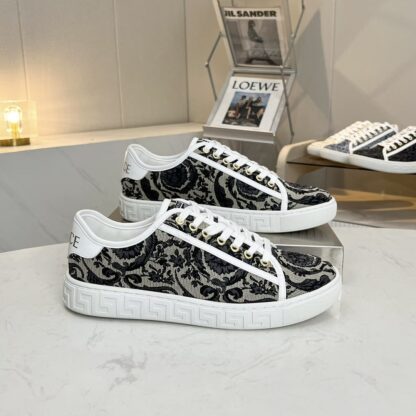 VERSACE new versatile canvas jacquard pattern casual men's shoes - Image 2