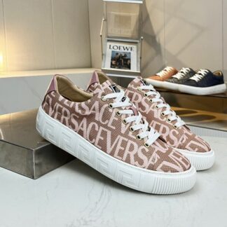 VERSACE new versatile canvas jacquard pattern casual men's shoes