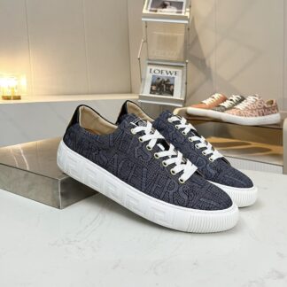 VERSACE new versatile canvas jacquard pattern casual men's shoes