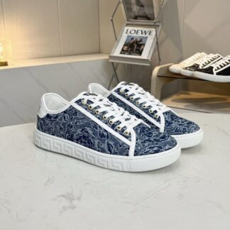 VERSACE new canvas jacquard pattern versatile casual men's shoes