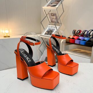 VERSACE SQUARE TOE CHIC HIGH HEELS